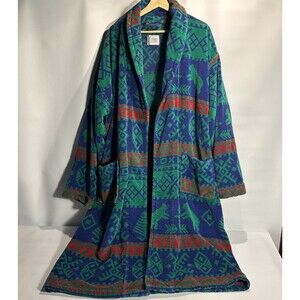 Vintage Cypress Colorful Aztec Bathrobe, One Size, No Belt